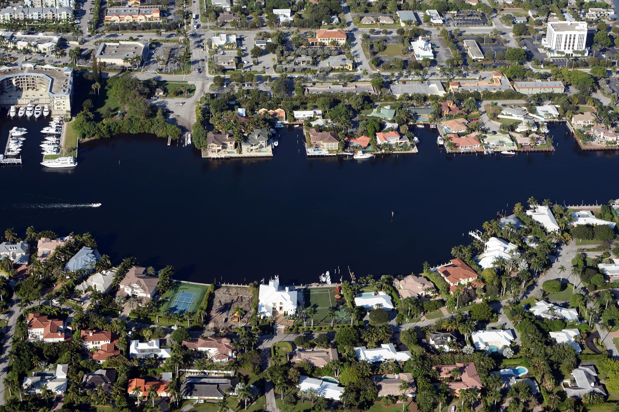 Waterfront homes on the Seagate canals, Delray Beach