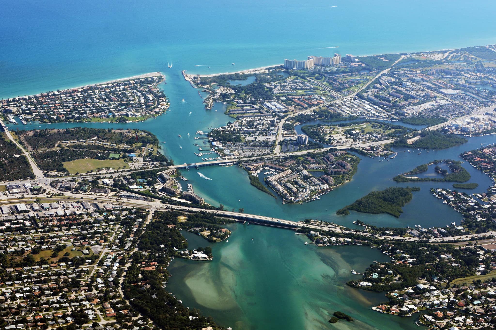 The Loxahatchee River and Jupiter Inlet from the air