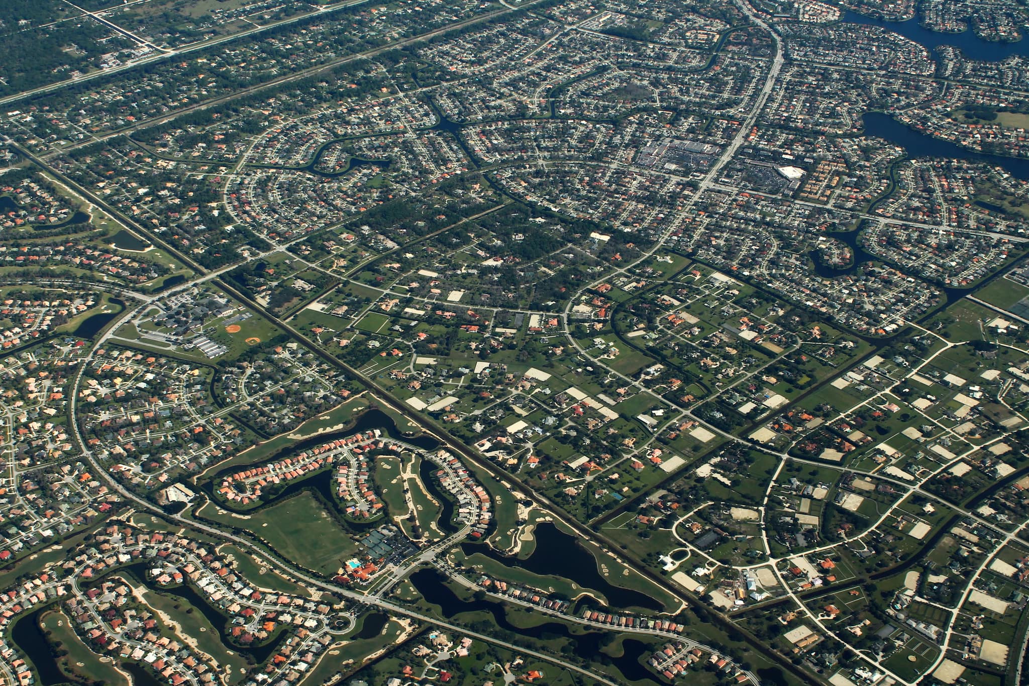 Wellington neighbourhoods and lakes from the air